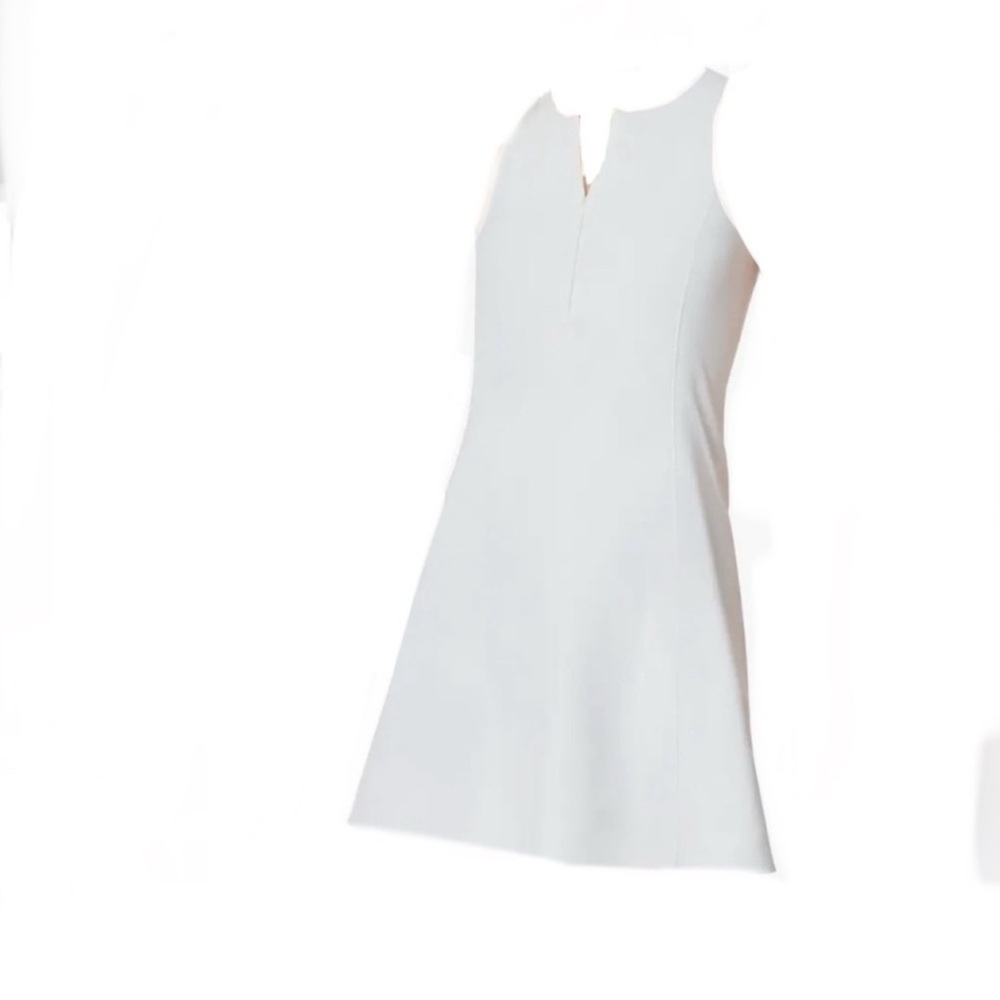 NEW Spanx Get Moving Zip Front Dress in vivid white